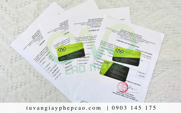 Giấy phép Certificate of free sale bún khô cơ nào nào cấp?