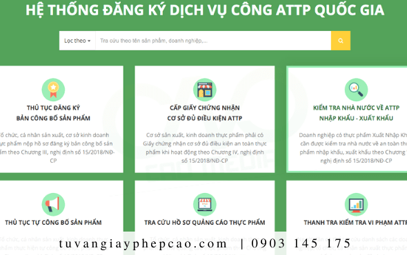 Hướng dẫn nộp Health Certificate bún khô qua mạng điện tử