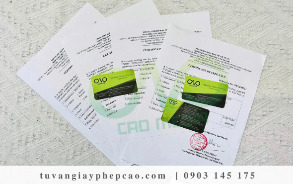 Certificate of free sale bánh phở khô xuất khẩu ra nước ngoài