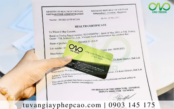 Quy trình xin giấy Health Certificate cho cà pháo ngâm đóng hộp