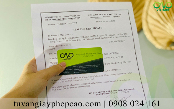 Quy trình xin giấy Health Certificate cho mắm cáy đơn giản