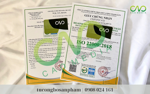 Giấy chứng nhận ISO sản xuất yến tinh