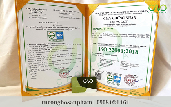 Mẫu chứng nhận ISO sản xuất mật mía (Ảnh CAO Media)