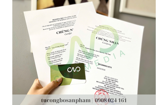 Mẫu giấy chứng nhận mã số mã vạch cho trà (Ảnh CAO Media)